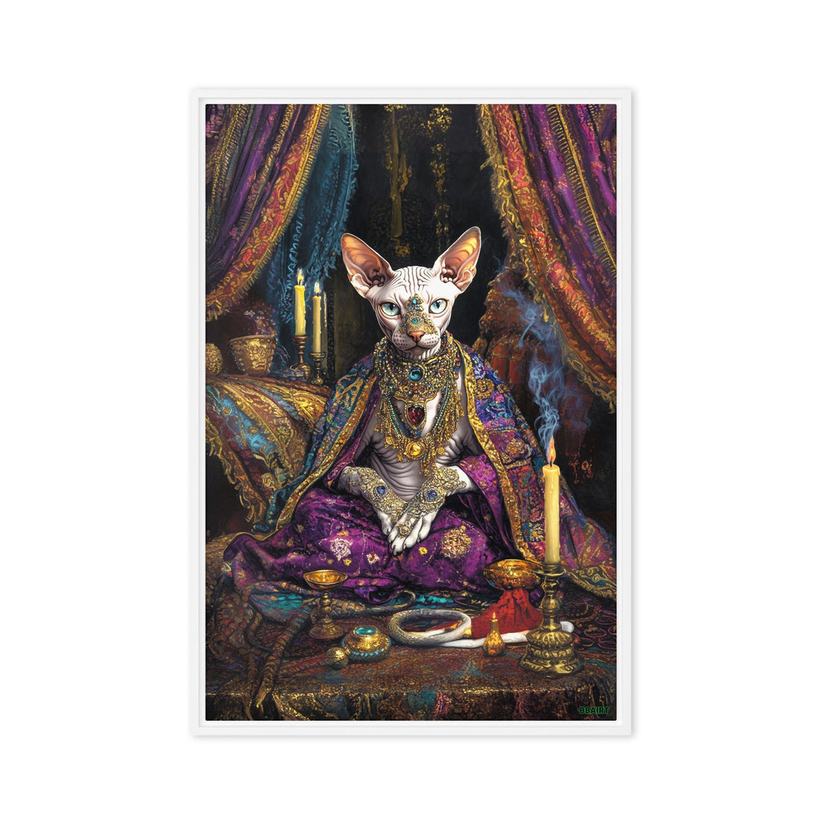 Her Majesty Sphinxara – Framed Canvas Print - BBairt