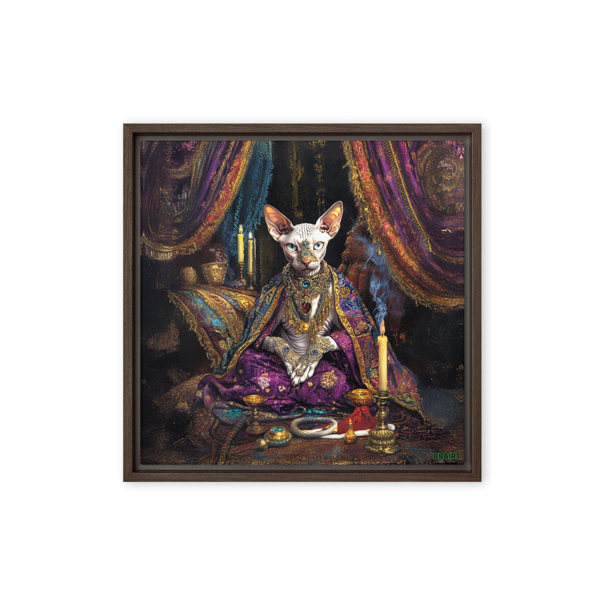 Her Majesty Sphinxara – Framed Canvas Print - BBairt
