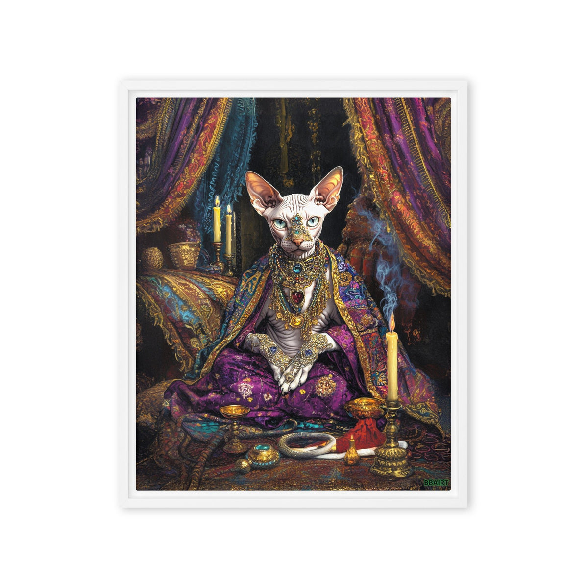 Her Majesty Sphinxara – Framed Canvas Print - BBairt