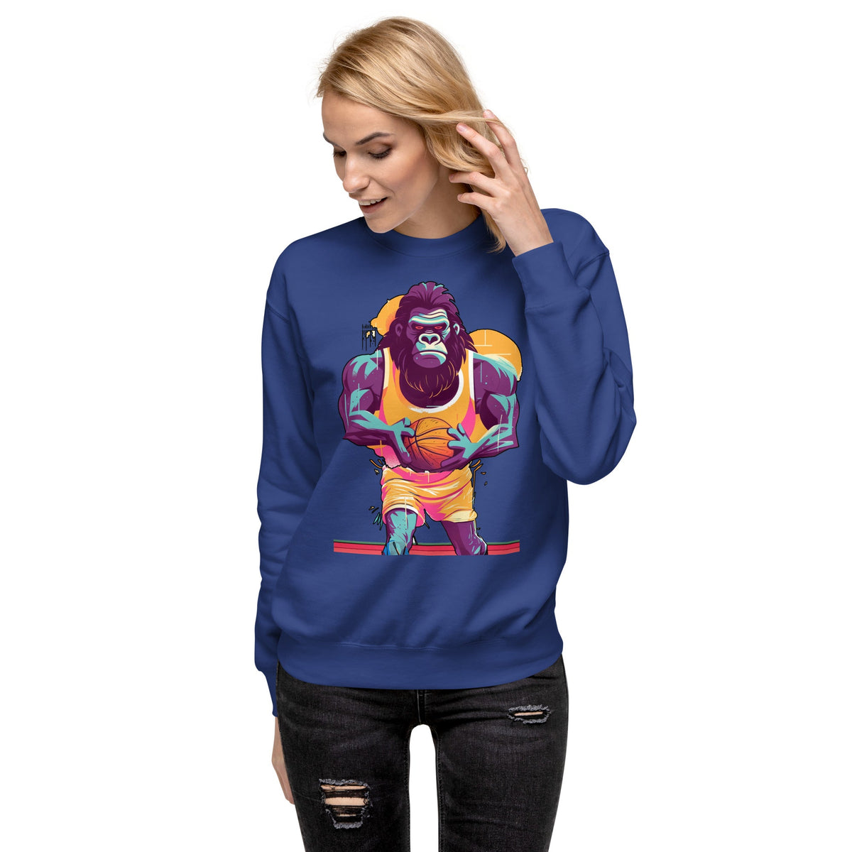 Hoops Hominid - Unisex Premium Sweatshirt - BBairt