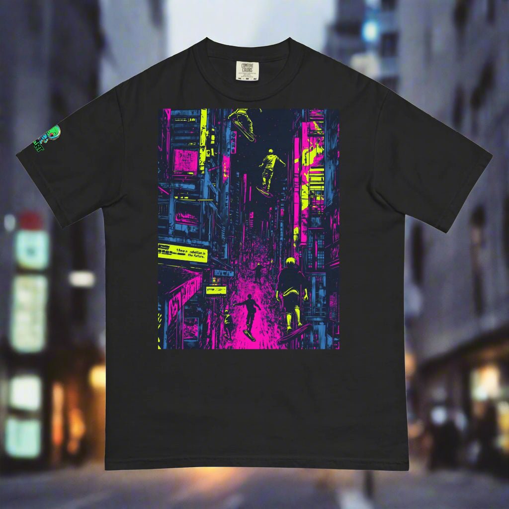 Hoverboard Uprising - Unisex garment - dyed heavyweight t-shirt - BBairt