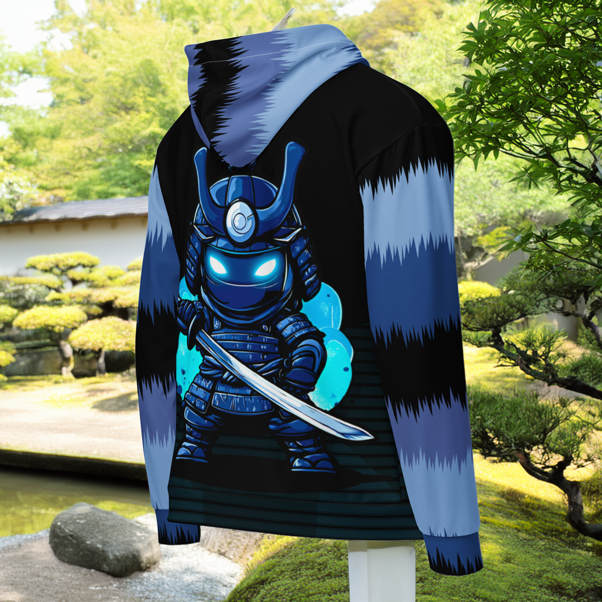 Kai the Cyber Ronin - Unisex All - Over Print Zip Hoodie - BBairt