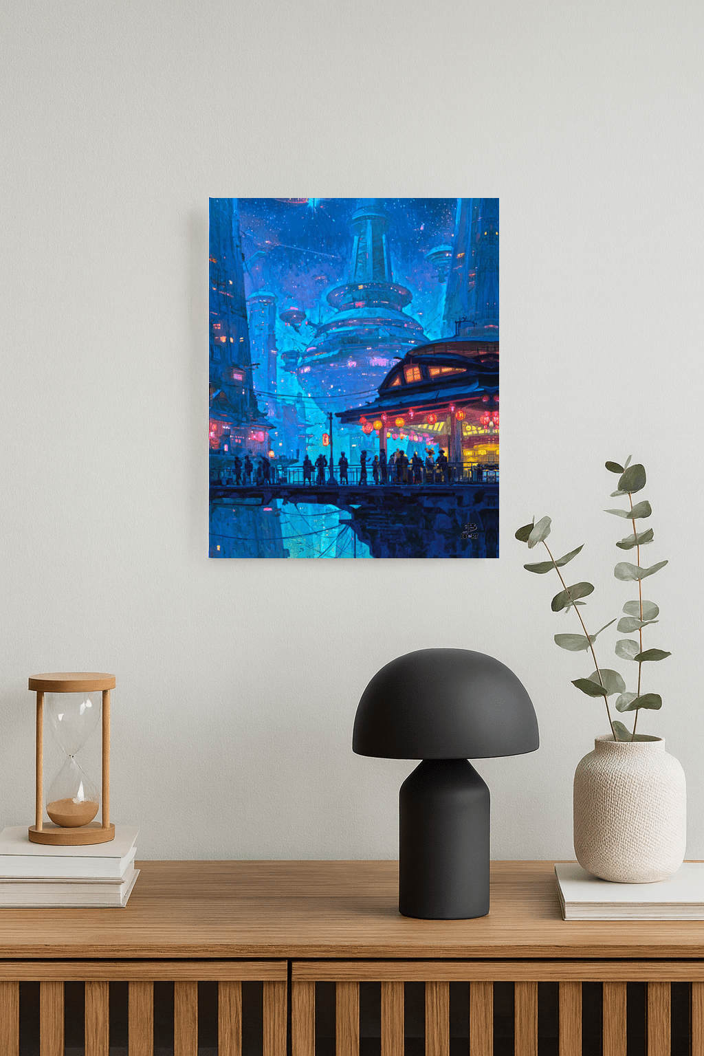 Lanterns Over Neo - Kyoto – Photo Paper Poster - BBairt