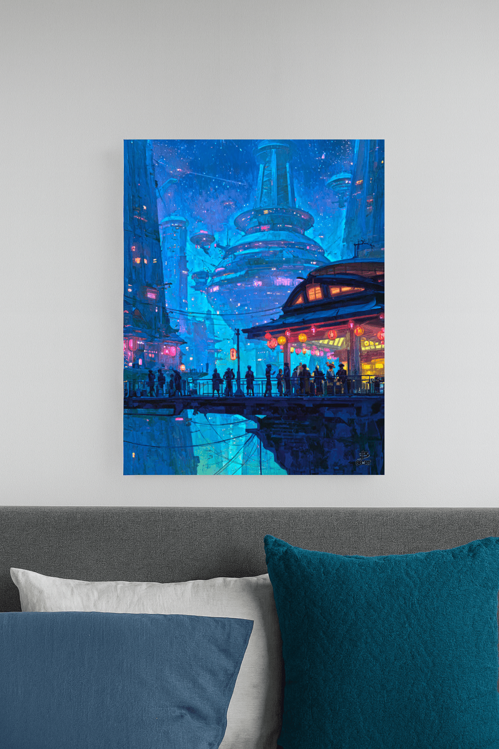 Lanterns Over Neo - Kyoto – Photo Paper Poster - BBairt
