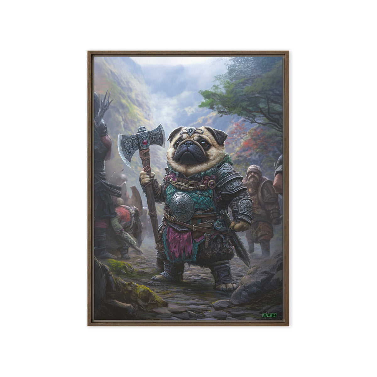 Lucy the Fearless – Mountain Vanguard Edition - Framed Canvas Print - BBairt