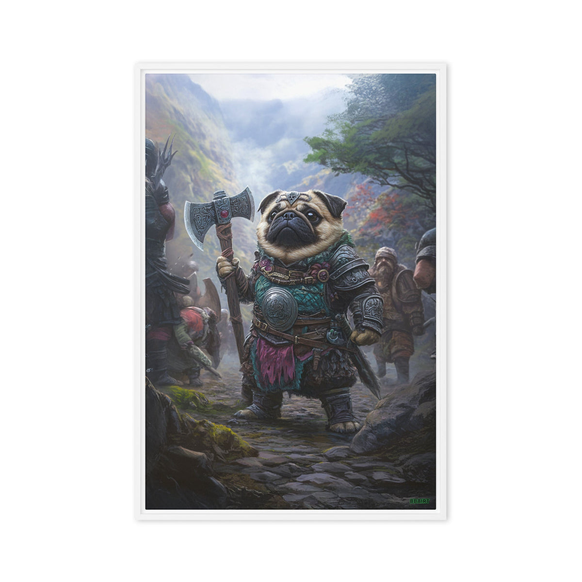 Lucy the Fearless – Mountain Vanguard Edition - Framed Canvas Print - BBairt