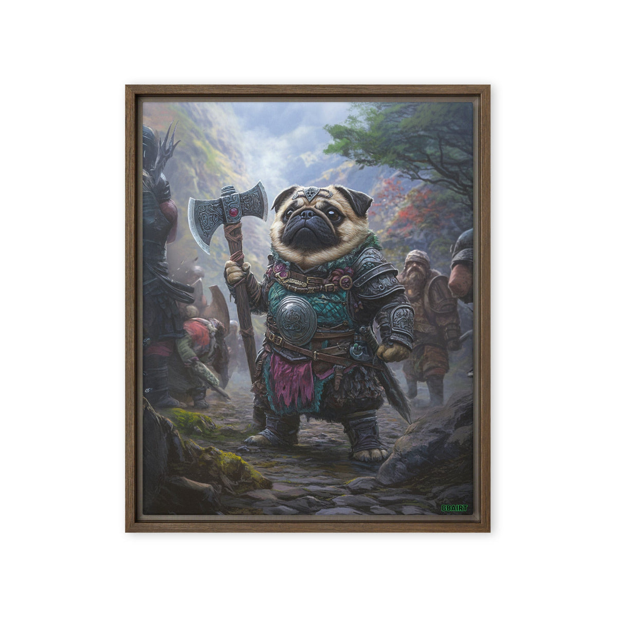 Lucy the Fearless – Mountain Vanguard Edition - Framed Canvas Print - BBairt