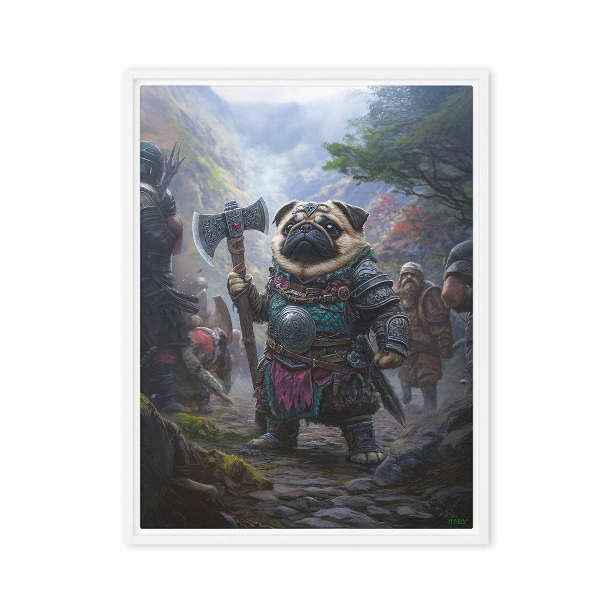 Lucy the Fearless – Mountain Vanguard Edition - Framed Canvas Print - BBairt
