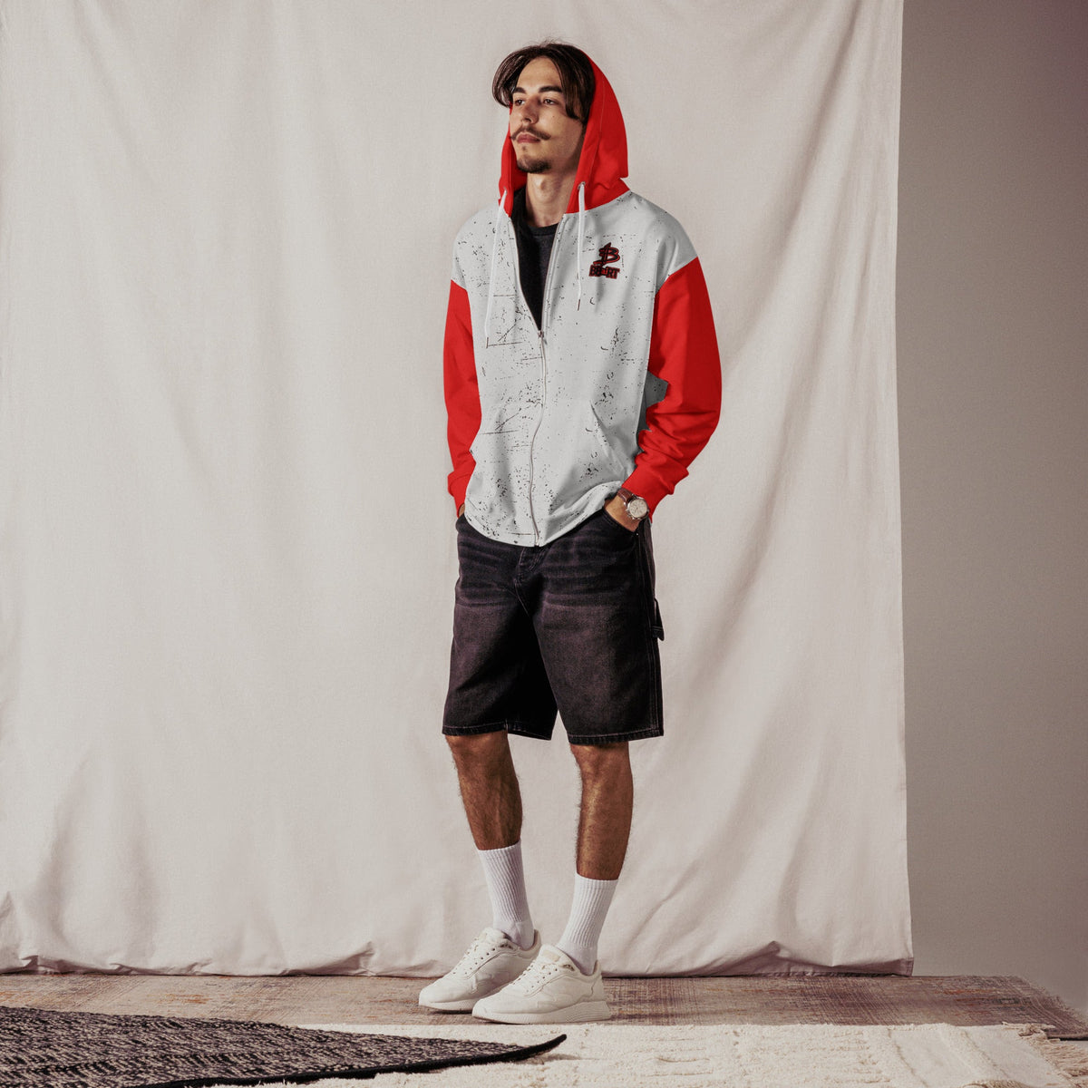 Lumi the Heartbot - Unisex All - Over Print Zip Hoodie - BBairt