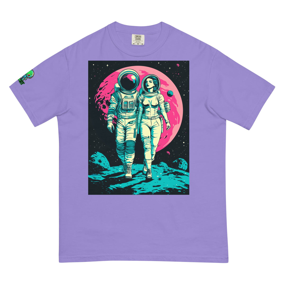 Lunar Stroll - Unisex garment - dyed heavyweight t-shirt - BBairt