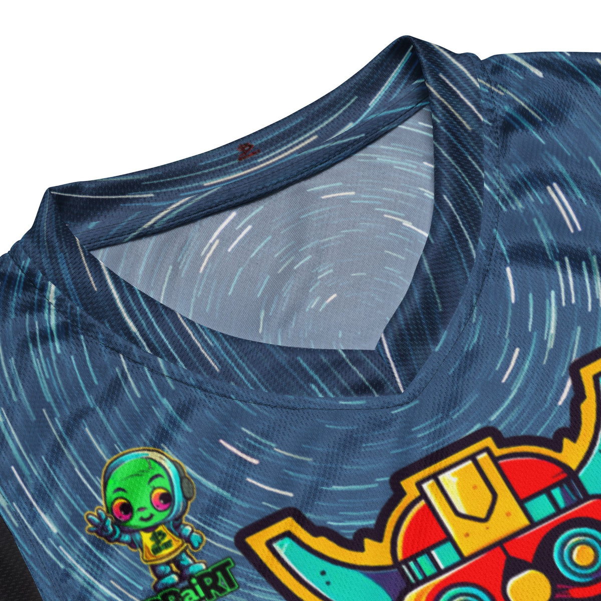 Mech Bushido Guardian - Recycled unisex basketball jersey - Lake - BBairt