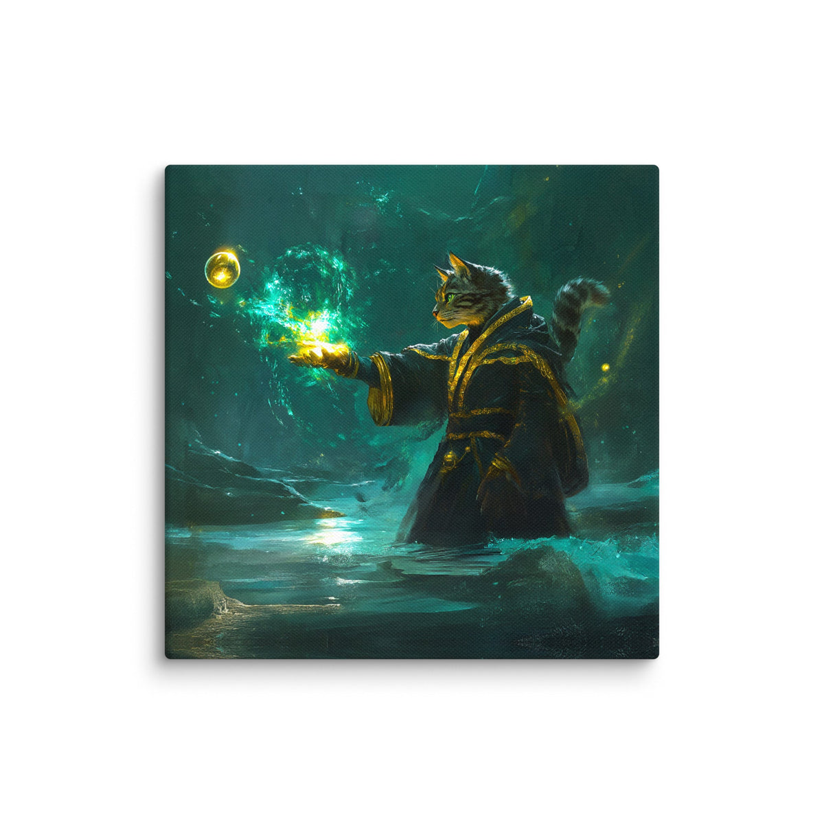 Mysticpaw the Spellcaster - Canvas Print - BBairt