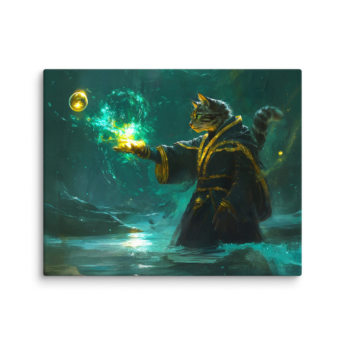 Mysticpaw the Spellcaster - Canvas Print - BBairt