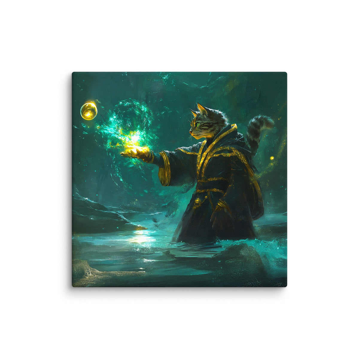 Mysticpaw the Spellcaster - Canvas Print - BBairt