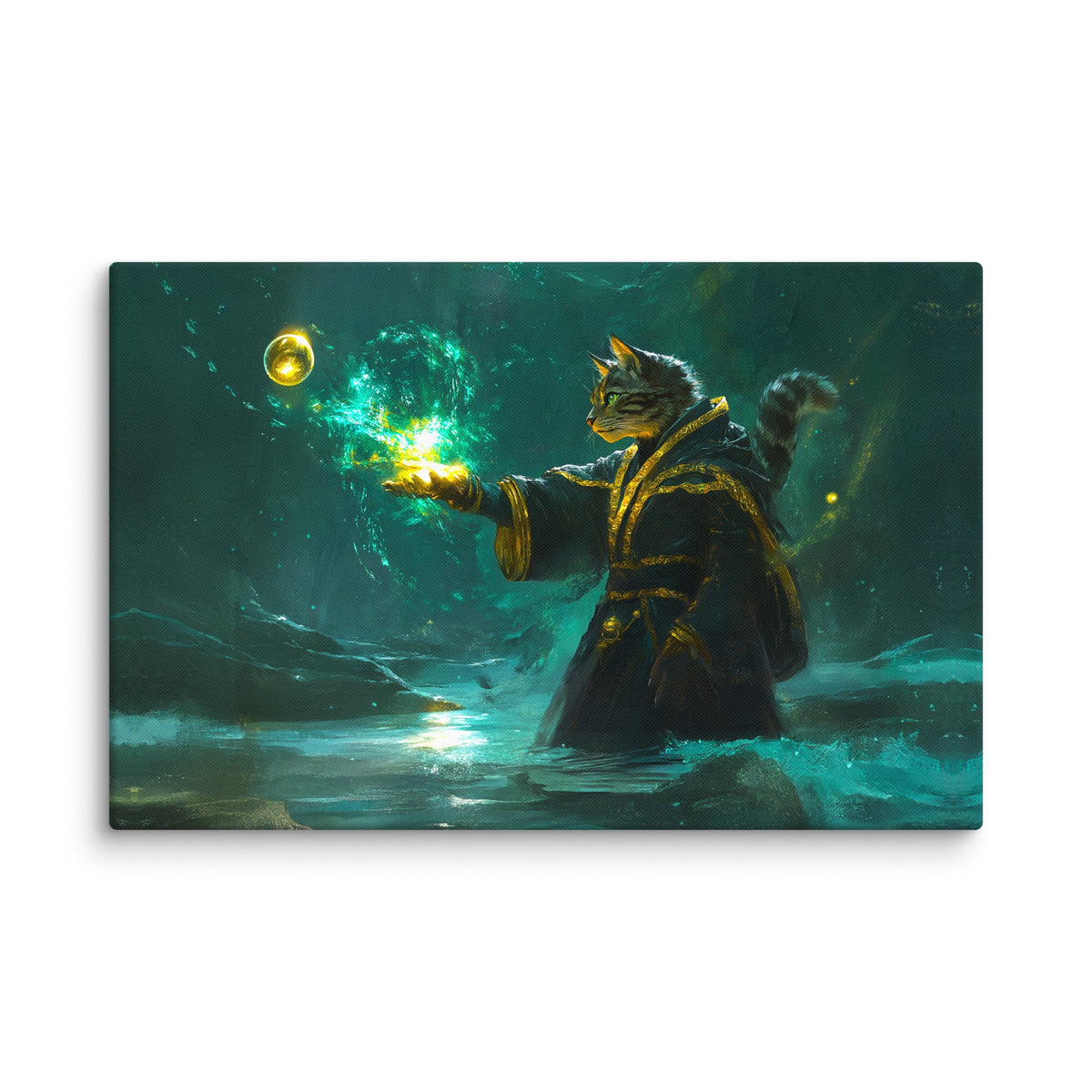 Mysticpaw the Spellcaster - Canvas Print - BBairt