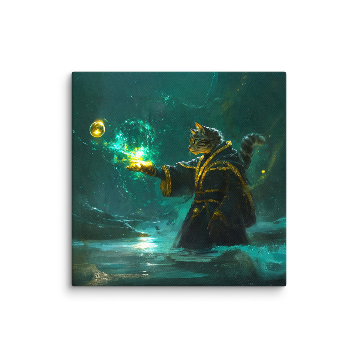 Mysticpaw the Spellcaster - Canvas Print - BBairt