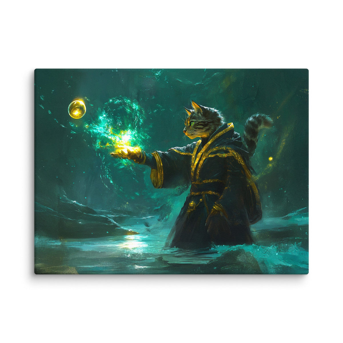 Mysticpaw the Spellcaster - Canvas Print - BBairt