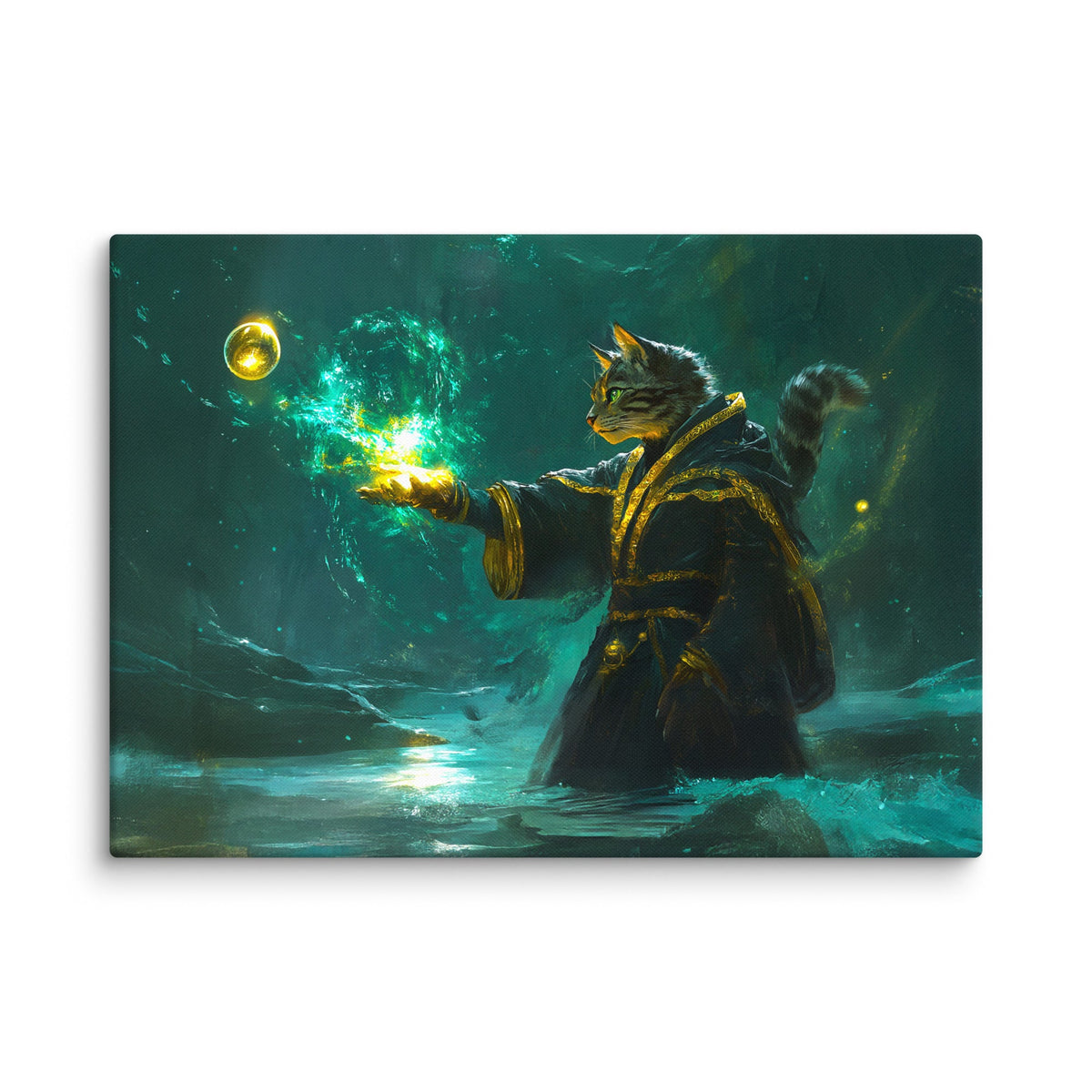 Mysticpaw the Spellcaster - Canvas Print - BBairt