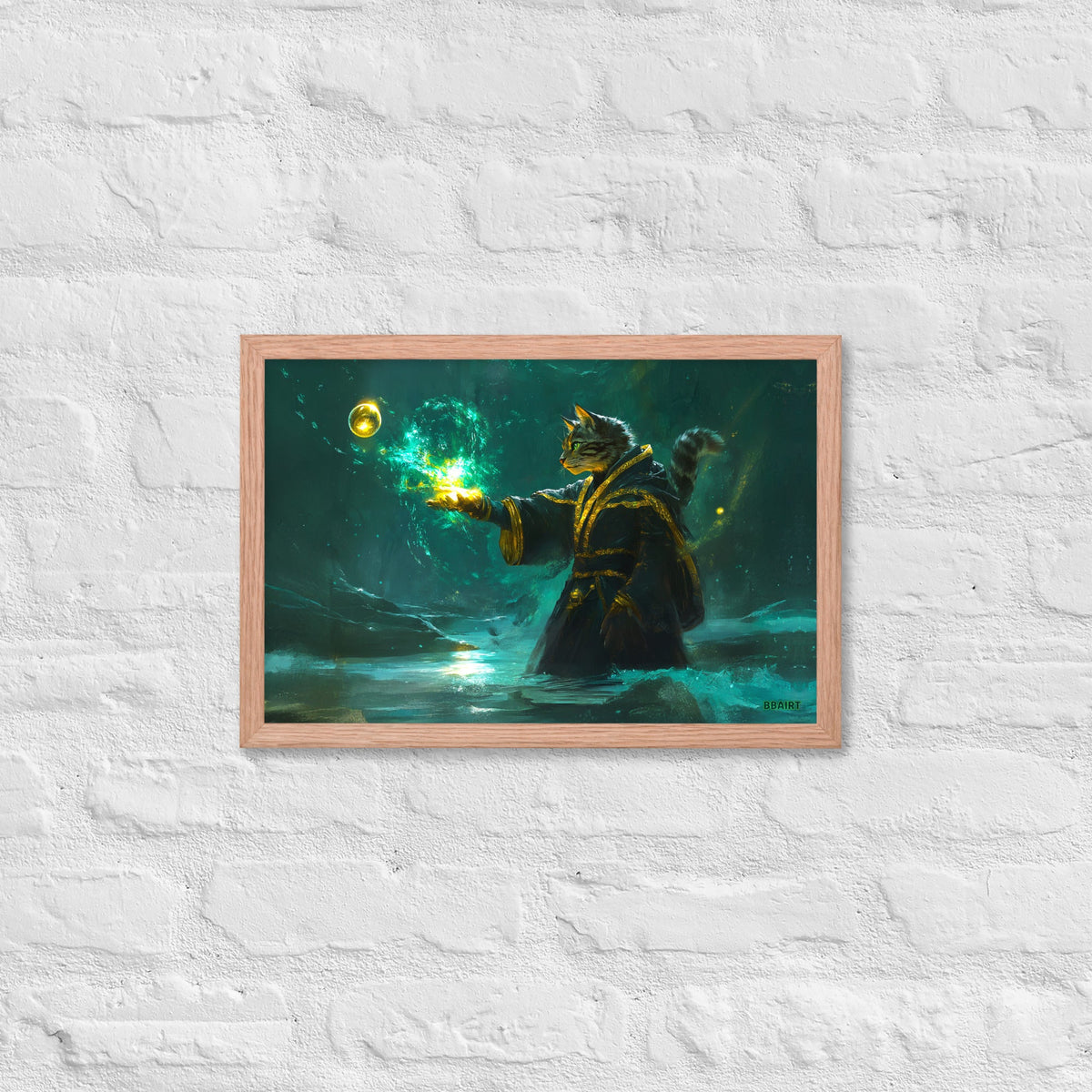 Mysticpaw the Spellcaster - Framed Matte Poster - BBairt