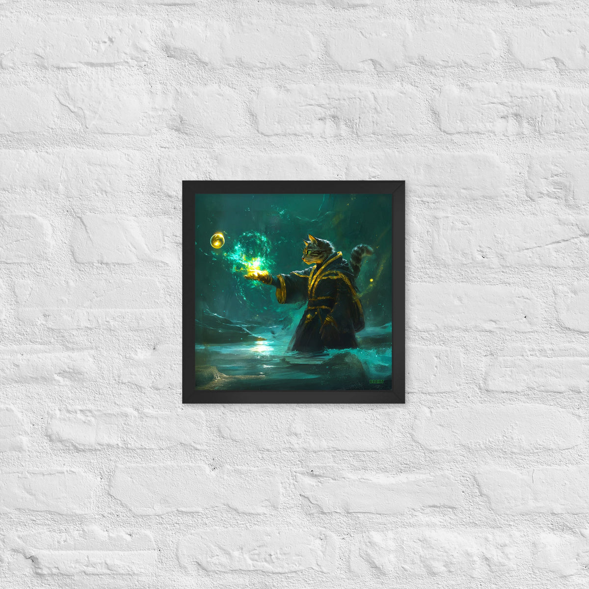 Mysticpaw the Spellcaster - Framed Matte Poster - BBairt
