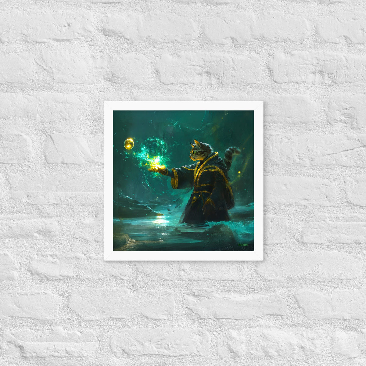 Mysticpaw the Spellcaster - Framed Matte Poster - BBairt