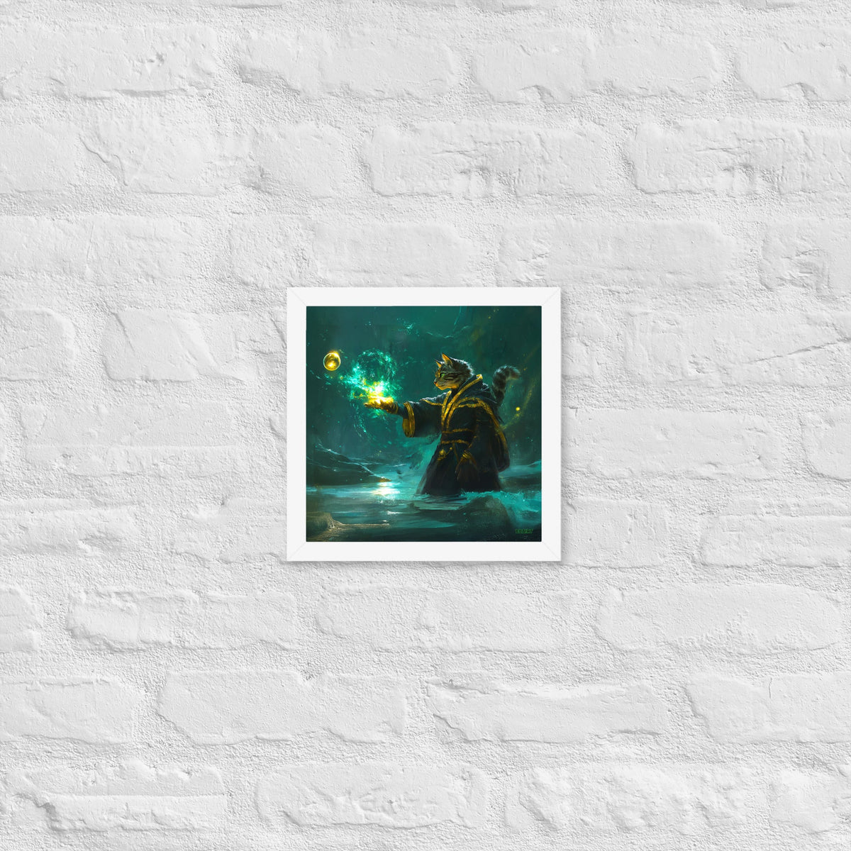 Mysticpaw the Spellcaster - Framed Matte Poster - BBairt