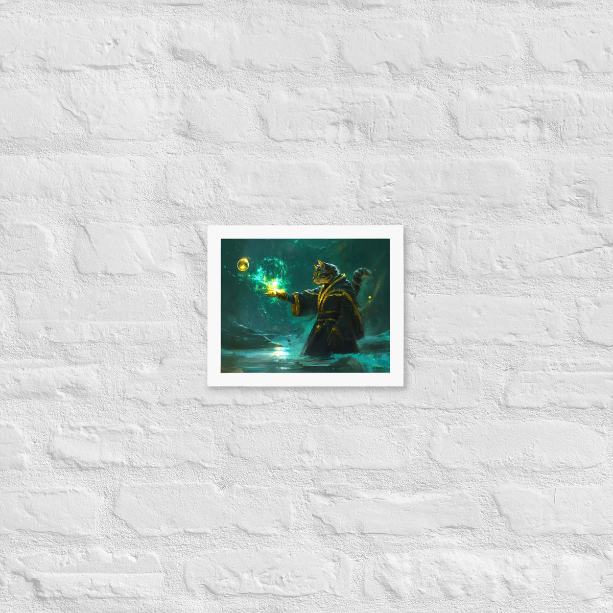 Mysticpaw the Spellcaster - Framed Matte Poster - BBairt
