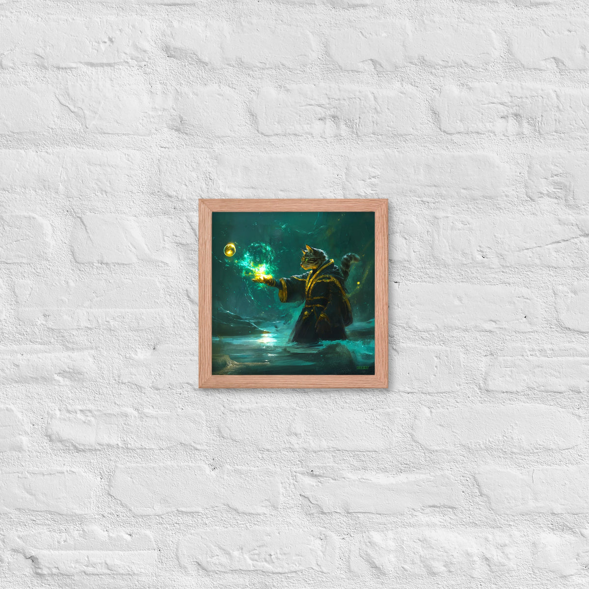 Mysticpaw the Spellcaster - Framed Matte Poster - BBairt