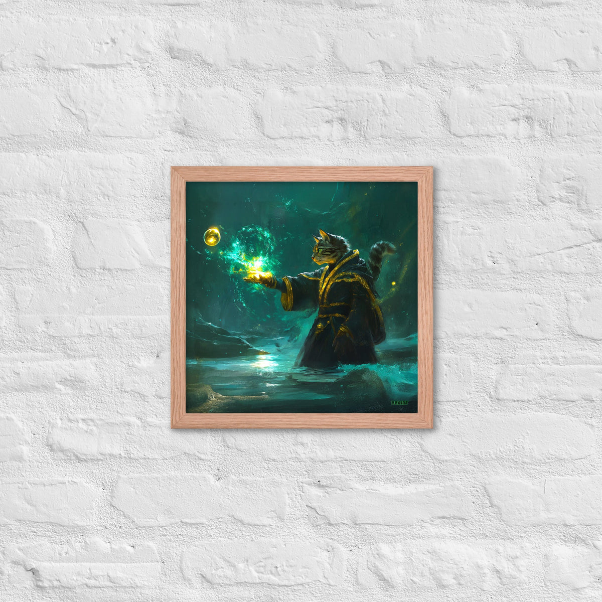 Mysticpaw the Spellcaster - Framed Matte Poster - BBairt