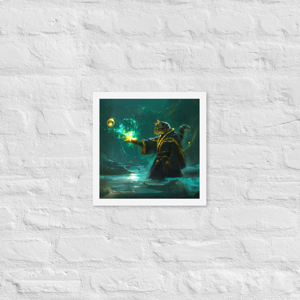 Mysticpaw the Spellcaster - Framed Matte Poster - BBairt