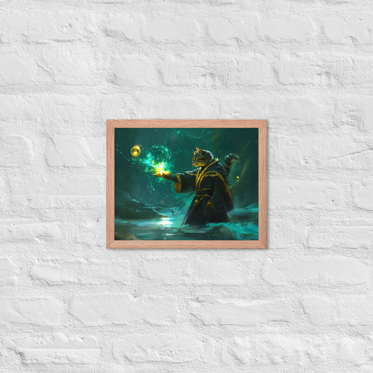 Mysticpaw the Spellcaster - Framed Matte Poster - BBairt