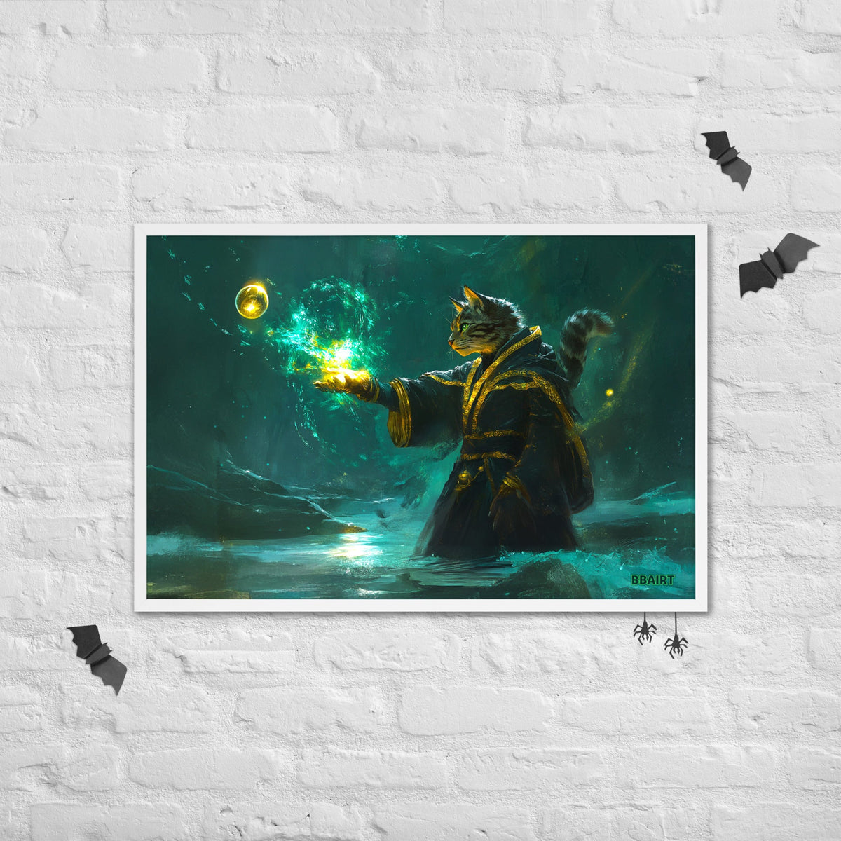 Mysticpaw the Spellcaster - Framed Photo Paper Poster - BBairt