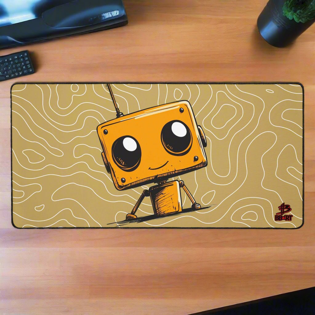 Orange Bot Buddy - Desk Mat - BBairt