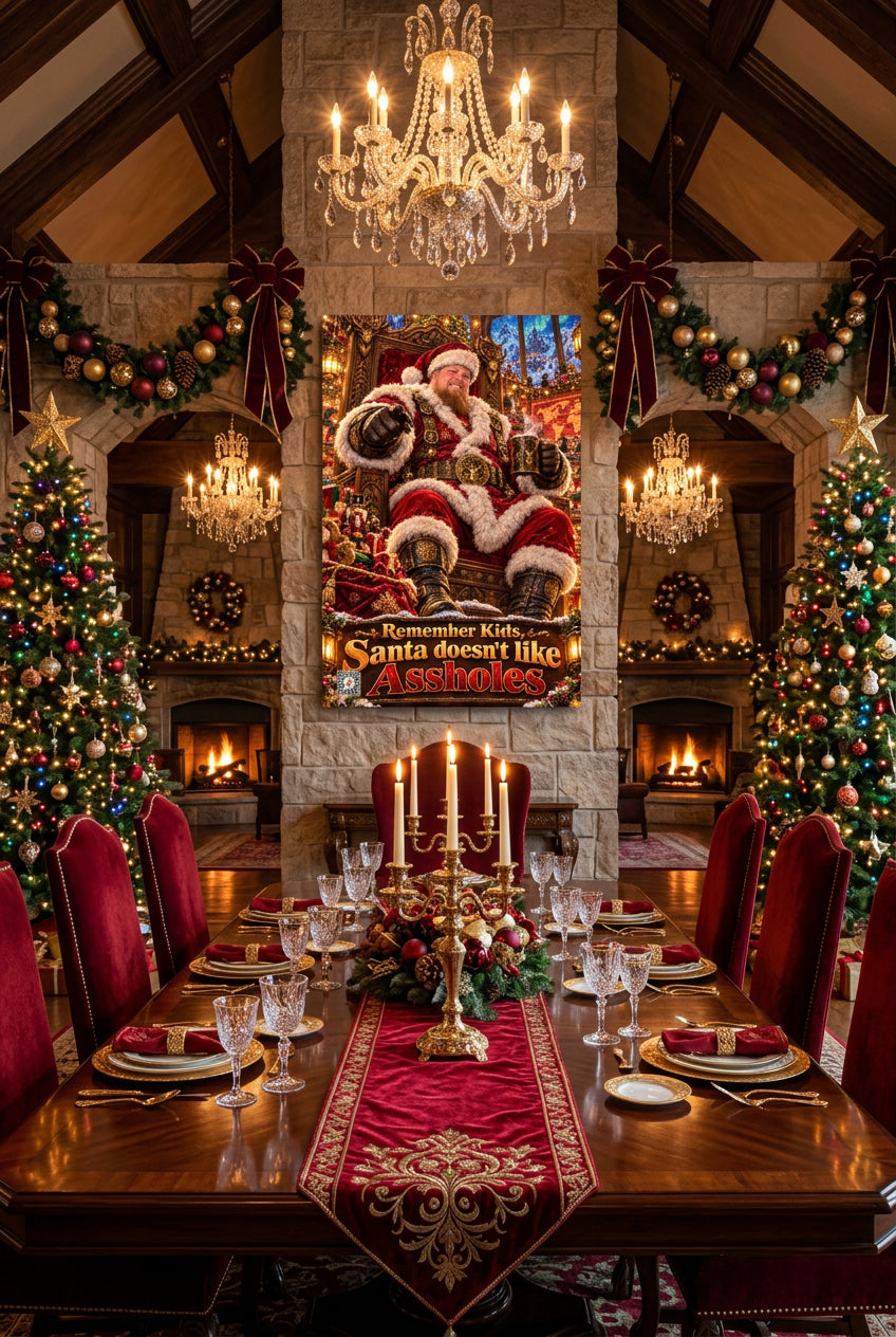 Big Ed – Throne of the North Pole – 12 × 18 inch premium luster photo paper poster; Big Ed memorial Christmas artwork, unframed product mockup by BBairt