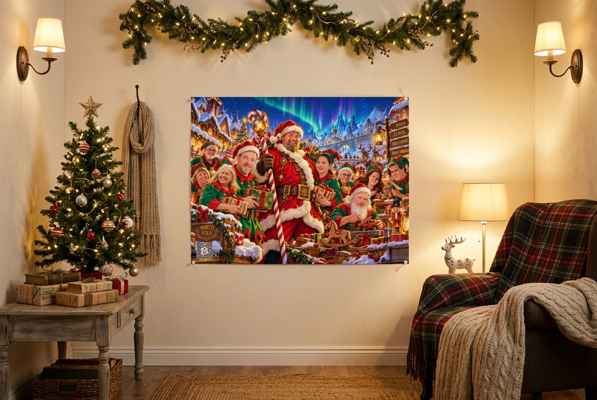 Big Ed – North Pole Christmas – 18 × 24 inch premium luster photo paper poster; Big Ed memorial Christmas artwork, unframed product mockup by BBairt