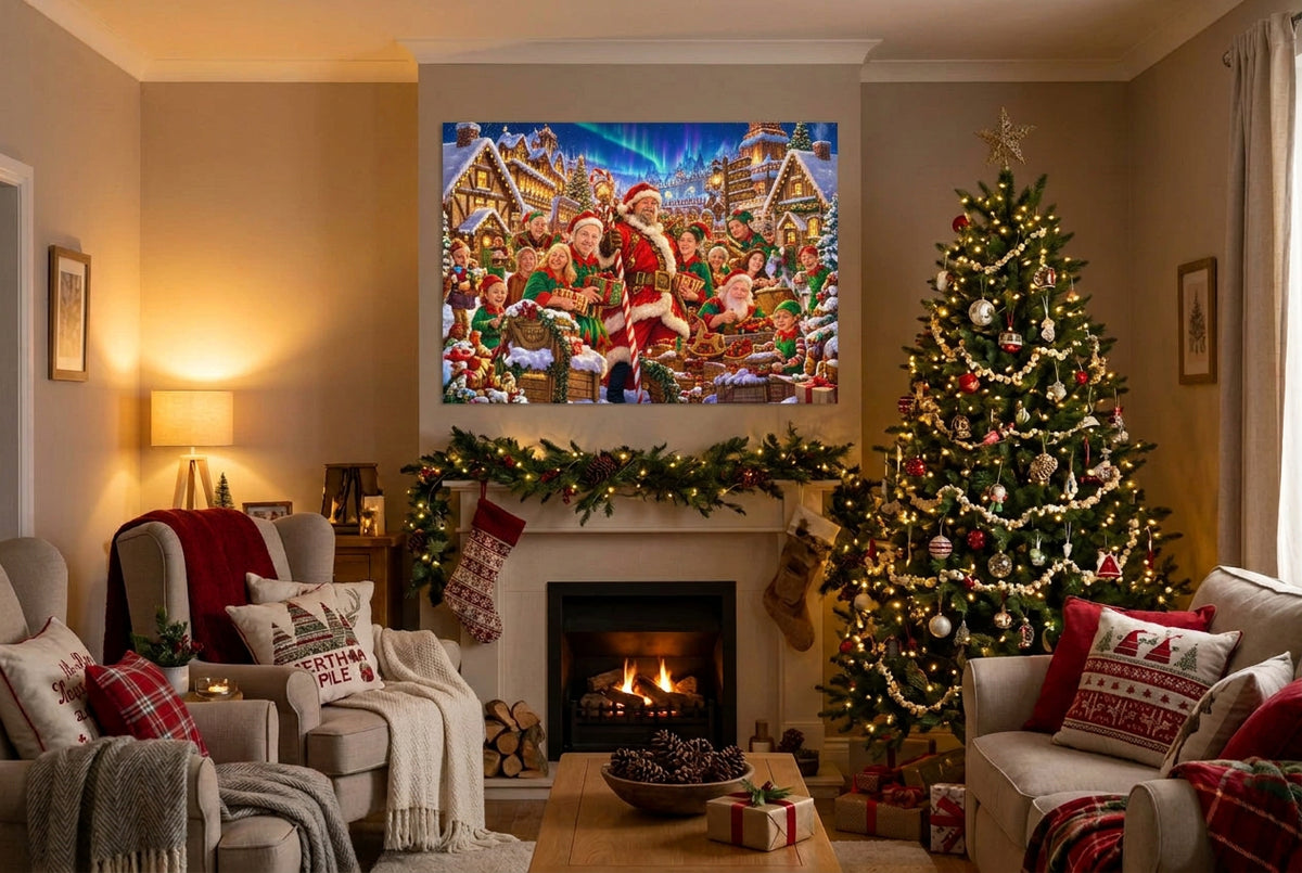 Big Ed – North Pole Christmas – 20 × 30 inch premium luster photo paper poster; Big Ed memorial Christmas artwork, unframed product mockup by BBairt