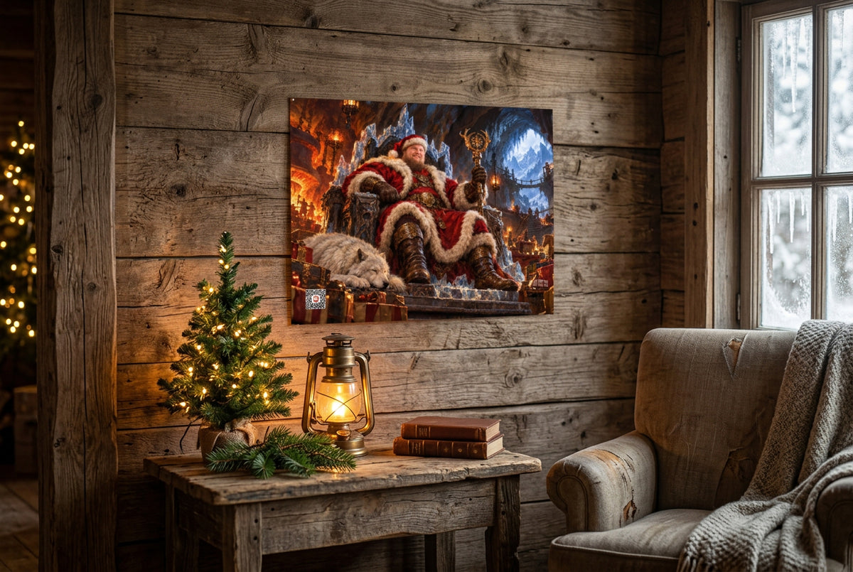Big Ed – The Winterforge King – 8 × 10 inch premium luster photo paper poster; Big Ed memorial Christmas artwork, unframed product mockup by BBairt