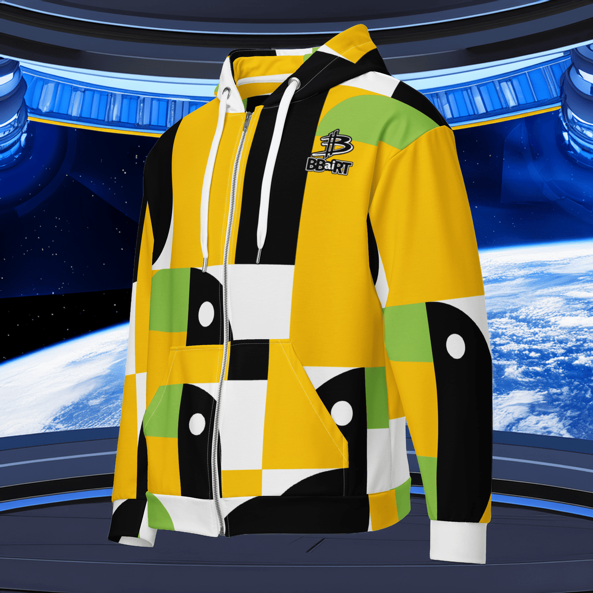 Quasar the Star Explorer - Unisex All - Over Print Zip Hoodie - BBairt