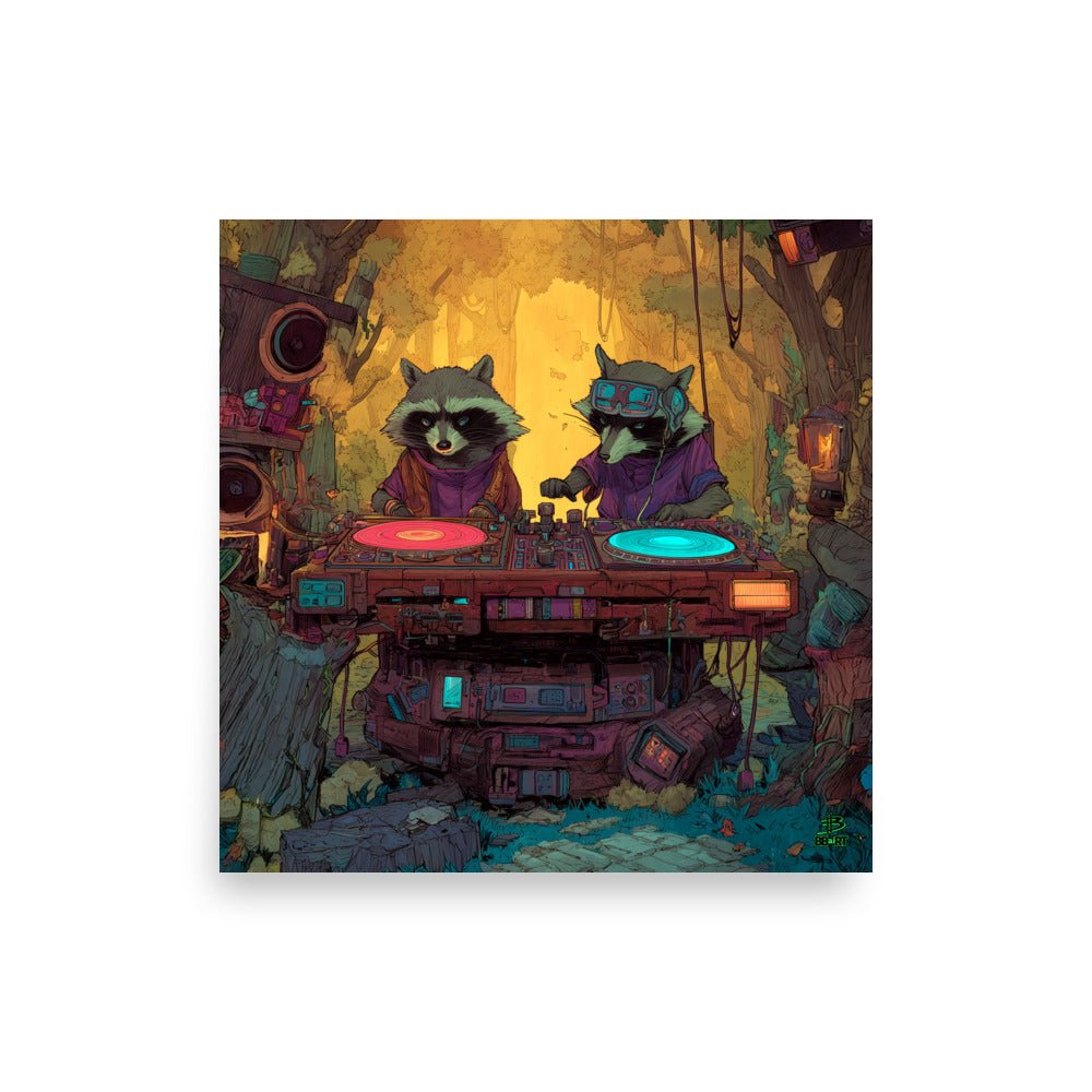 Racoonic Boom – Photo Paper Poster - BBairt