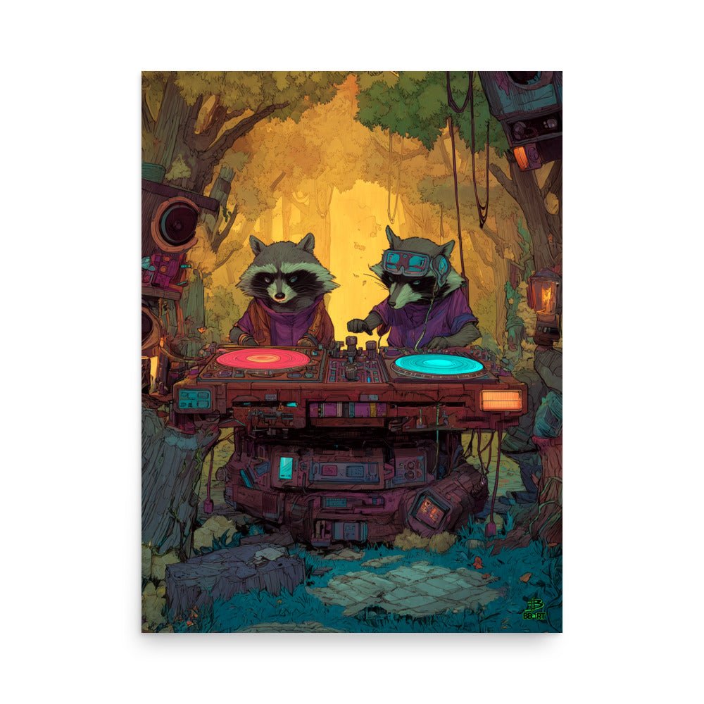 Racoonic Boom – Photo Paper Poster - BBairt