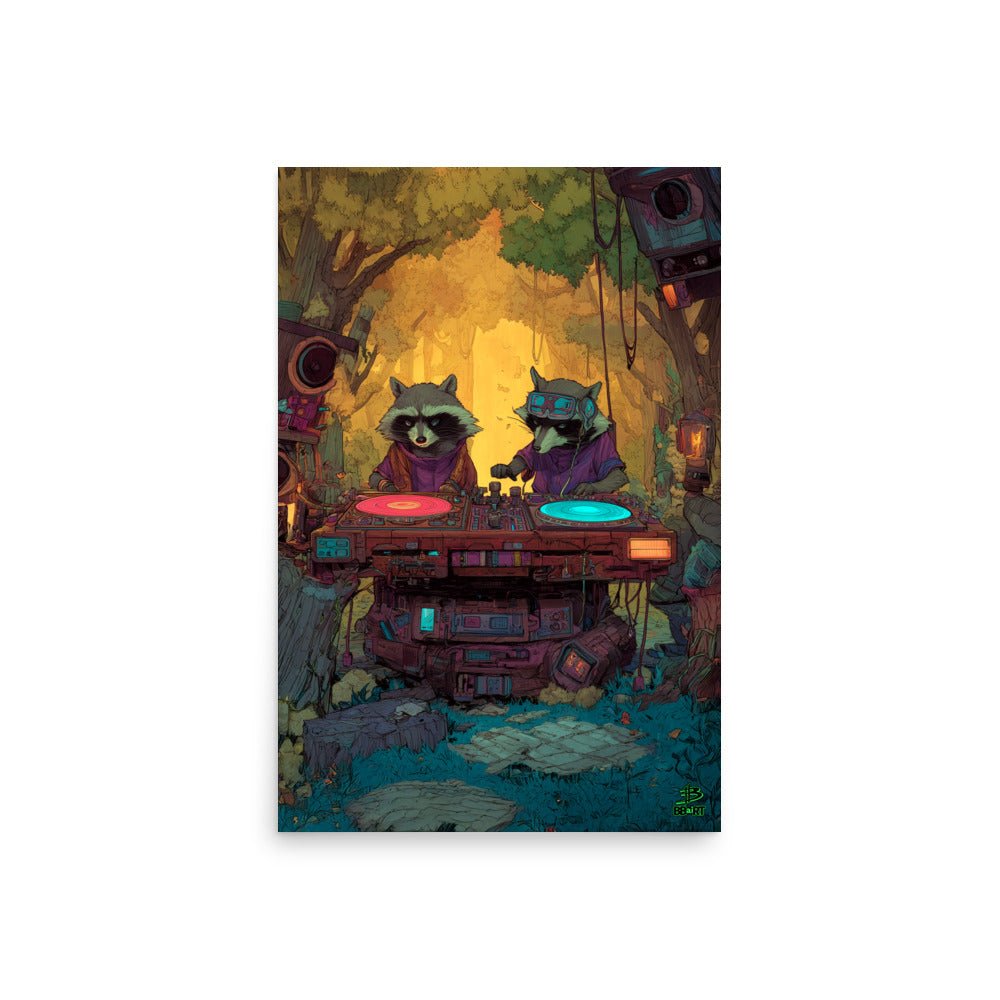 Racoonic Boom – Photo Paper Poster - BBairt