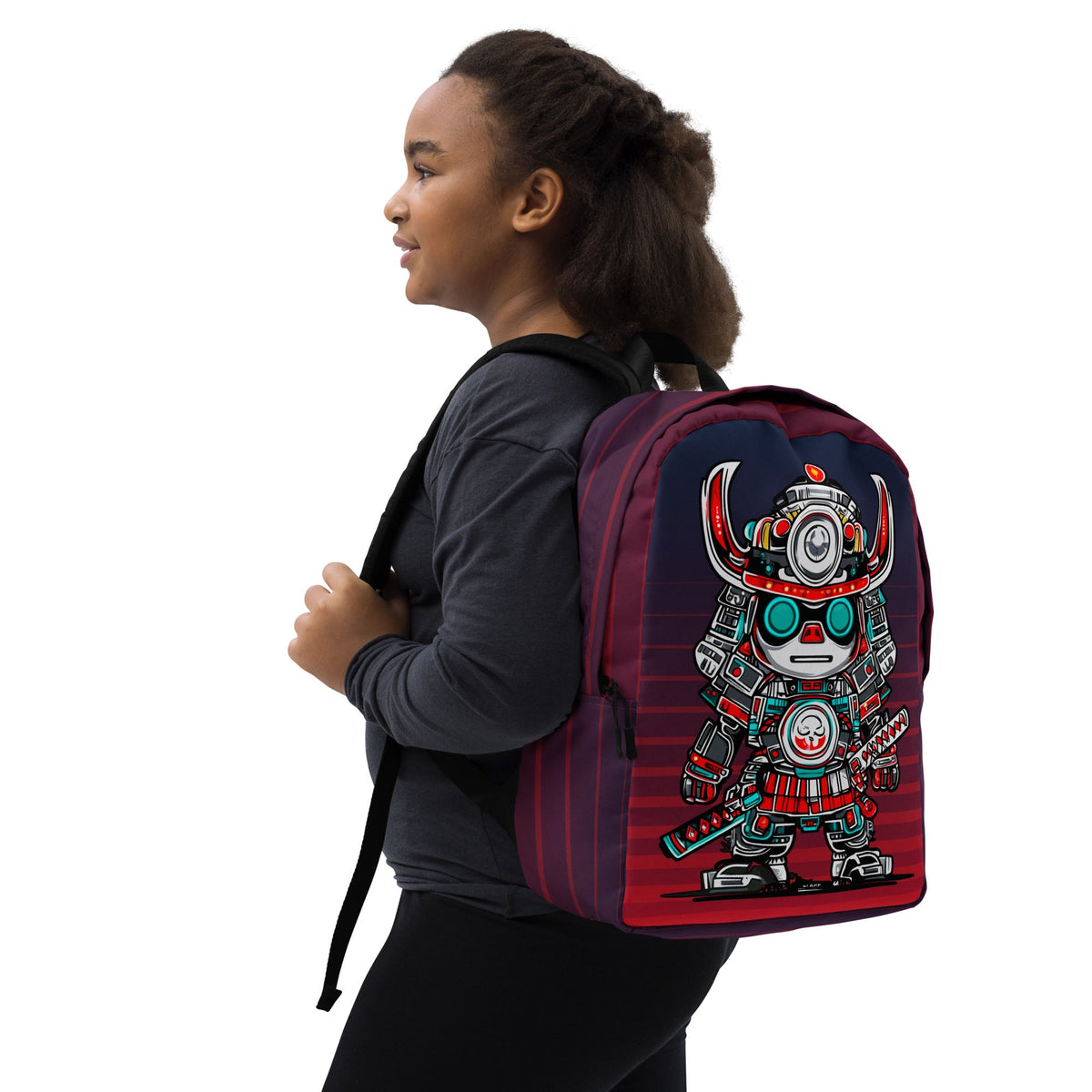 Raiko the Neon Shogun - Minimalist Backpack - BBairt