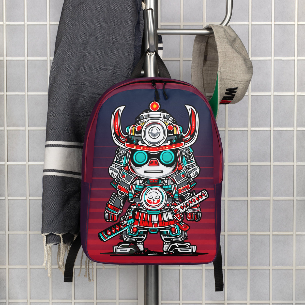 Raiko the Neon Shogun - Minimalist Backpack - BBairt