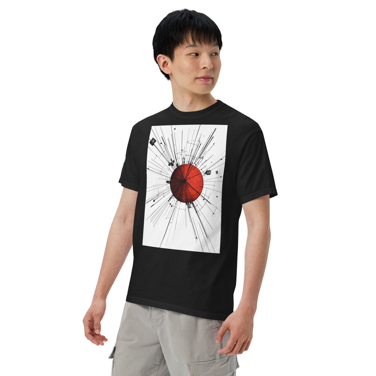 Red Core Nexus - Unisex garment - dyed heavyweight t-shirt - BBairt