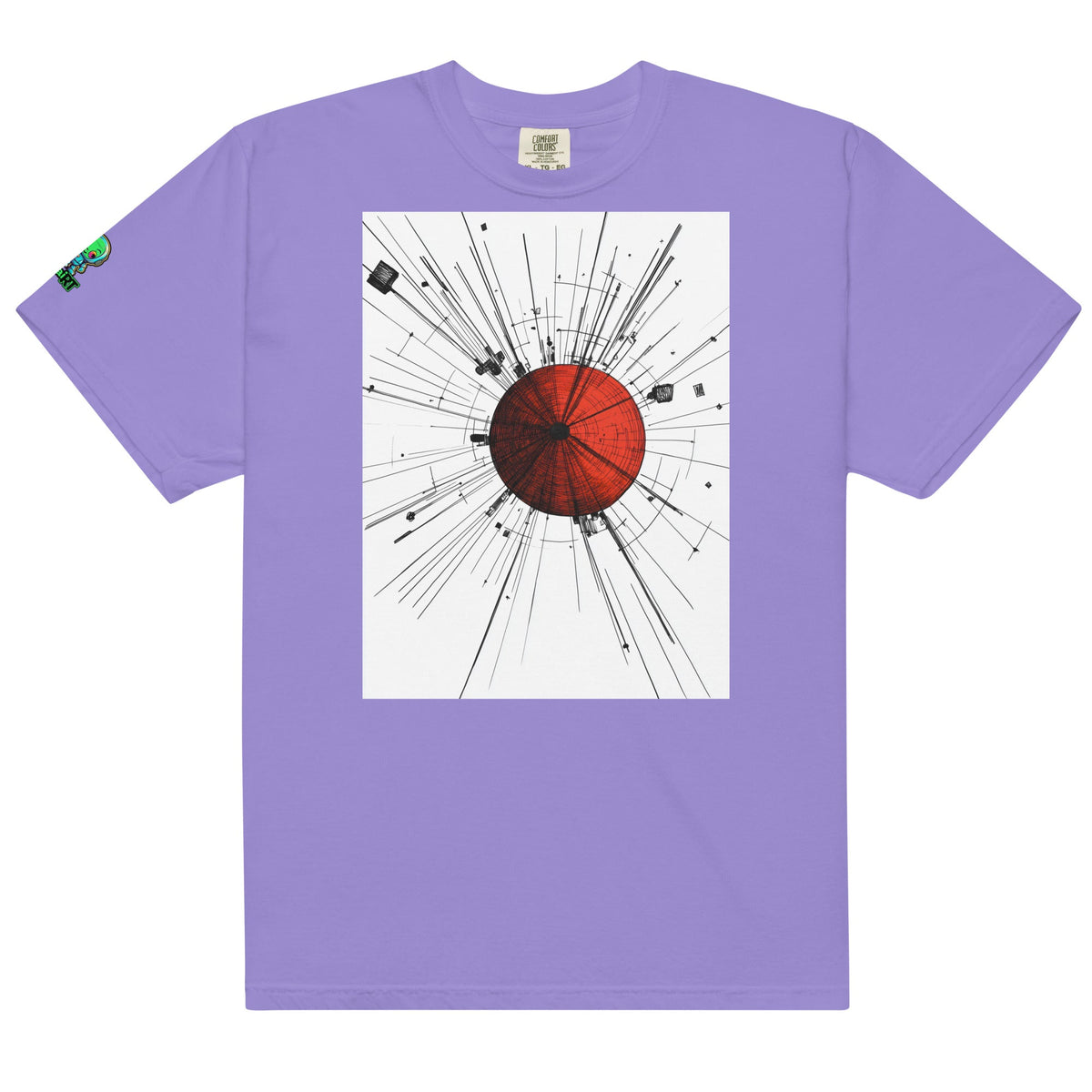 Red Core Nexus - Unisex garment - dyed heavyweight t-shirt - BBairt