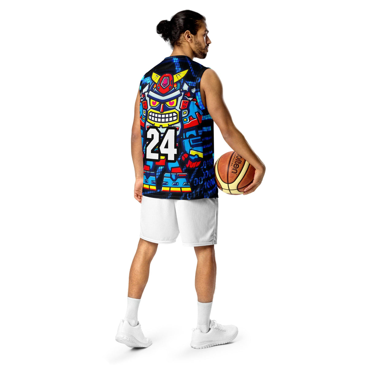 Robo Ranger - Recycled unisex basketball jersey - Digital Pulse - BBairt