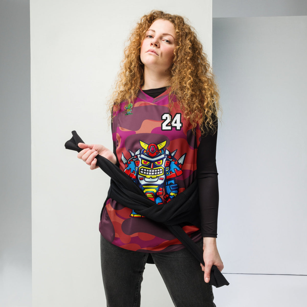 Robo Ranger - Recycled unisex basketball jersey - Inferno Camo - BBairt