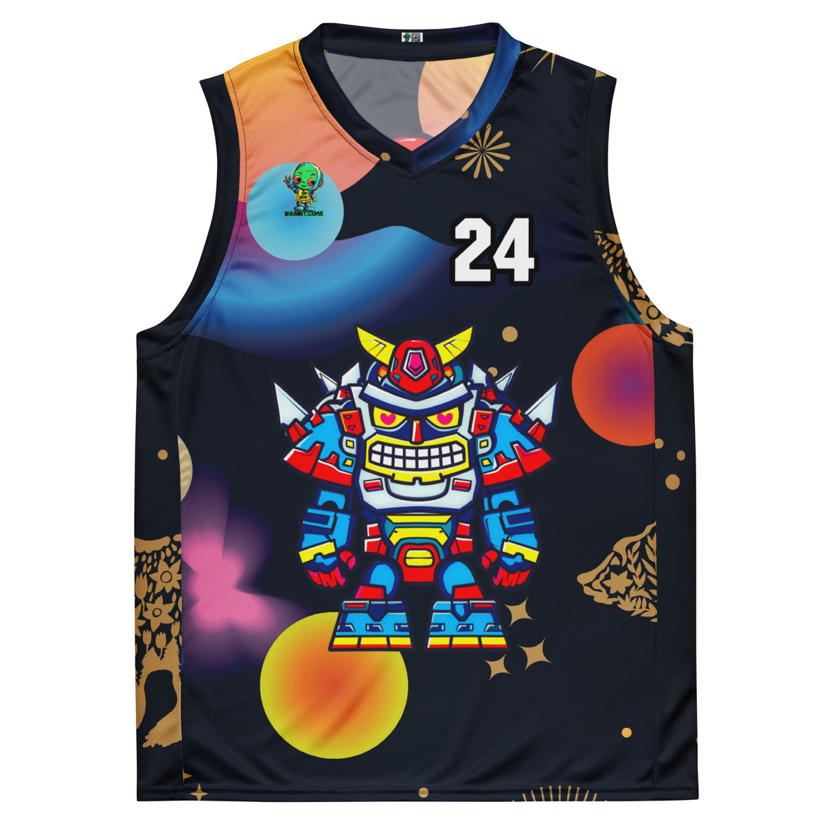 Robo Ranger - Recycled unisex basketball jersey - Nebula Night Colorway - BBairt