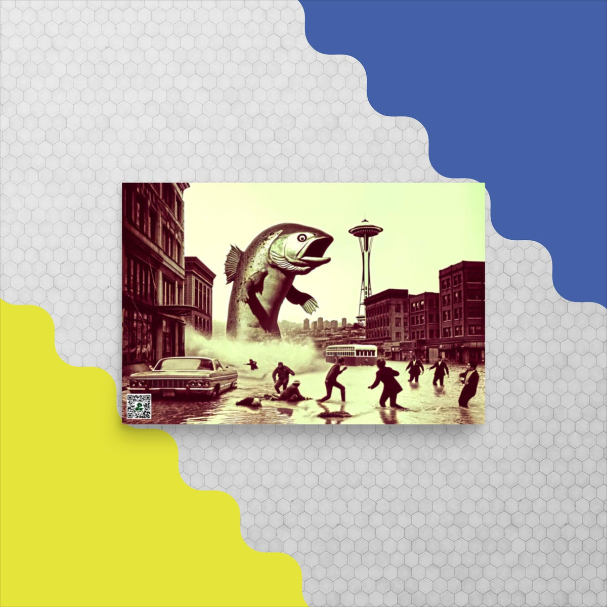 Salmon Surge in Seattle - Photo paper poster - BBairt