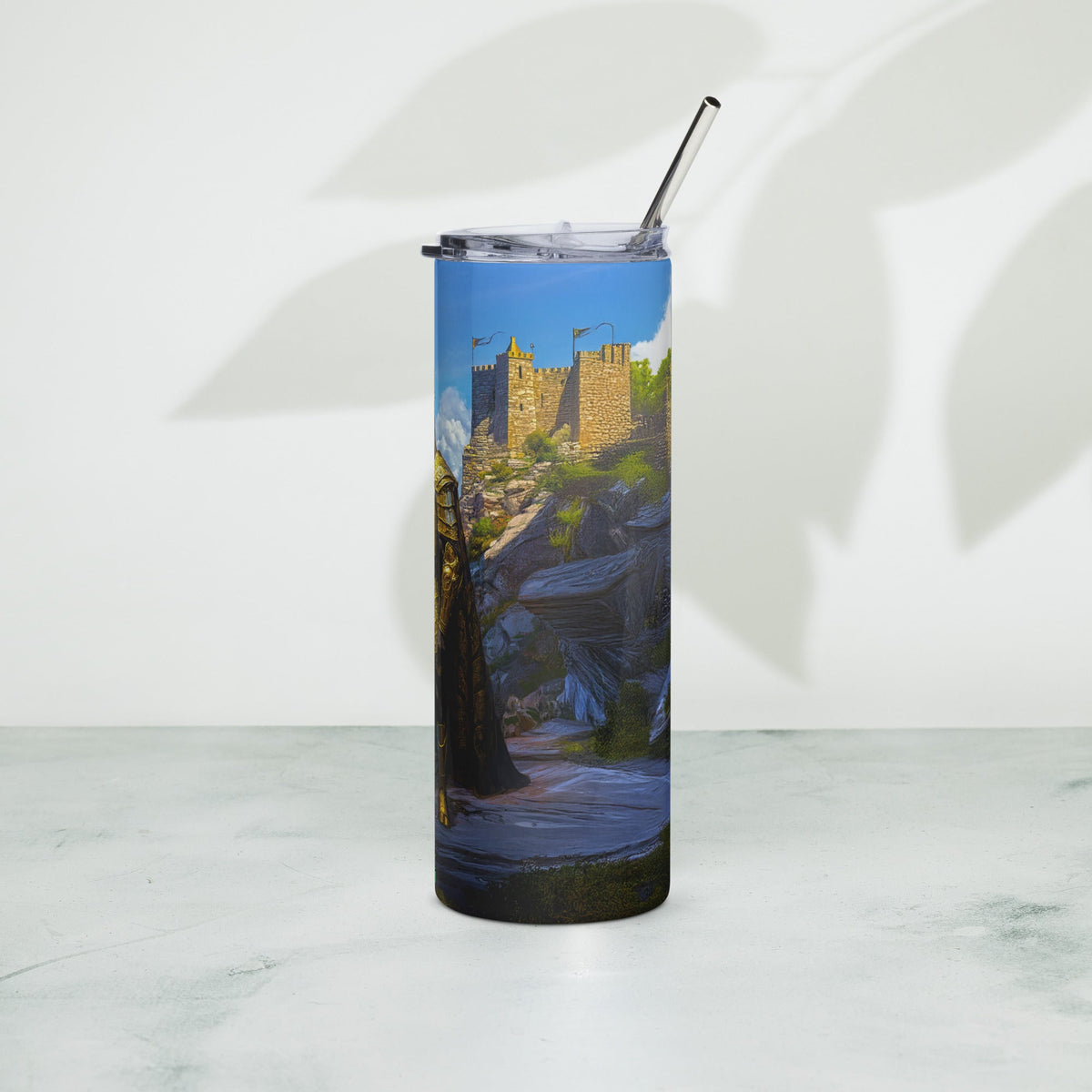Sir Galathor the Great Dane Knight – Stainless Steel Tumbler - BBairt